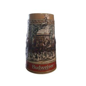 Budweiser C Series Holiday Beer Stein Grant’s Farm Clydesdales Ceramarte Brazil